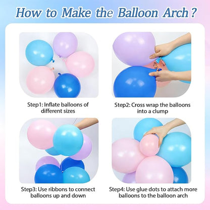 131pcs Pink and Blue Balloon Arch Kit - Image 3