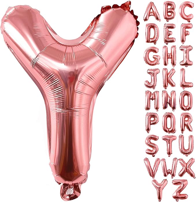 Lovoir 40 Inch Large Rose Gold Letter Y Balloons Big Size Jumbo Mylar Foil by Lovoir