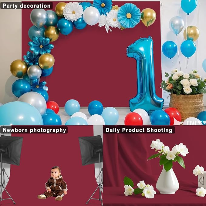 Burgundy Photography Backdrop for Photoshoot, 5x7 FT | Versatile Studio Photo - Image 6