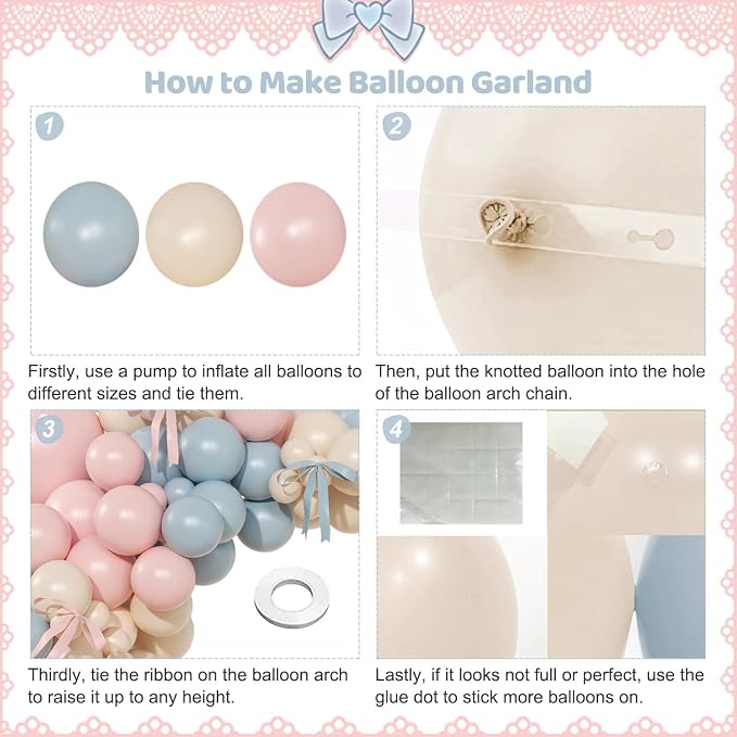 Gender Reveal Balloon Kit, Boho Party & Birthday Supplies - Image 6