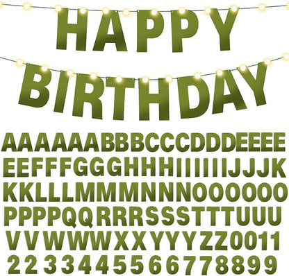 TaoBary 112 Pcs DIY Letter Kit Glitter Customizable Banner Letters Include 107 by TaoBary