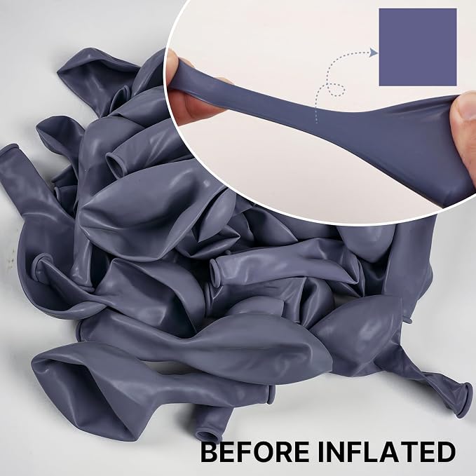 PartyWoo Dusty Blue Balloons 140pcs Navy Slate Blue Boho Neutral Color | - Image 2