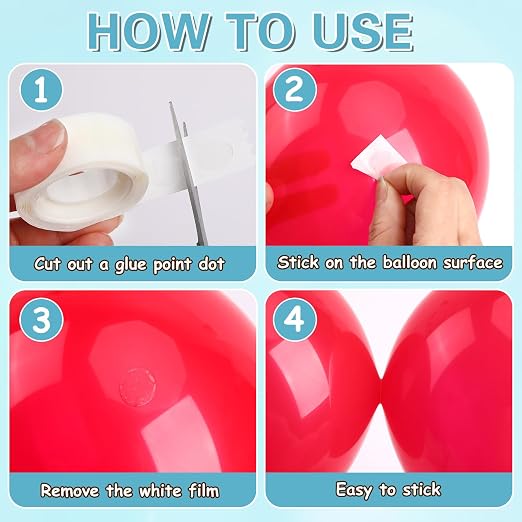 UPINS 1500Pcs Glue Points Dots 6mm Removable Balloon Glue Adhesive Dots | 15 - Image 3