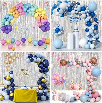 3 Pack Shiny Silver Backdrop Party Decorations Tinsel Curtain Party Backdrop - Image 2