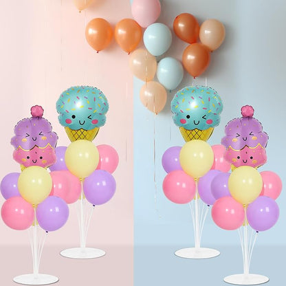 4 Sets Ice Cream Birthday Party Balloons Stand Kit - Image 5