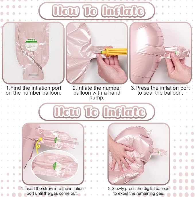 Light Pink Number Balloon 5, 40 Inch Large Self Inflating 5 Foil Number - Image 4