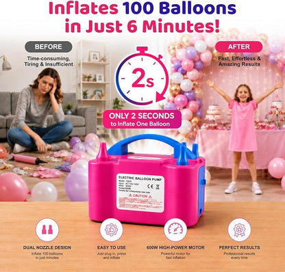 Electric Balloon Pump Dual Nozzle, Inflation - Image 2