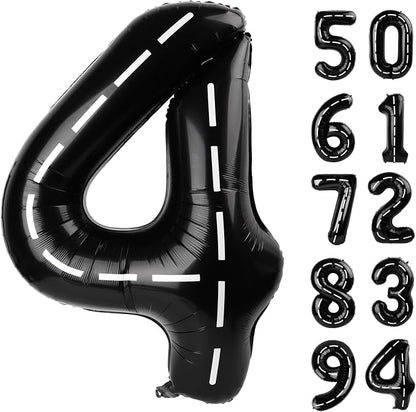 Line 4 Balloon - Number Balloon 40 Inch, 4th Line Birthday Decorations | Giant by IWERP