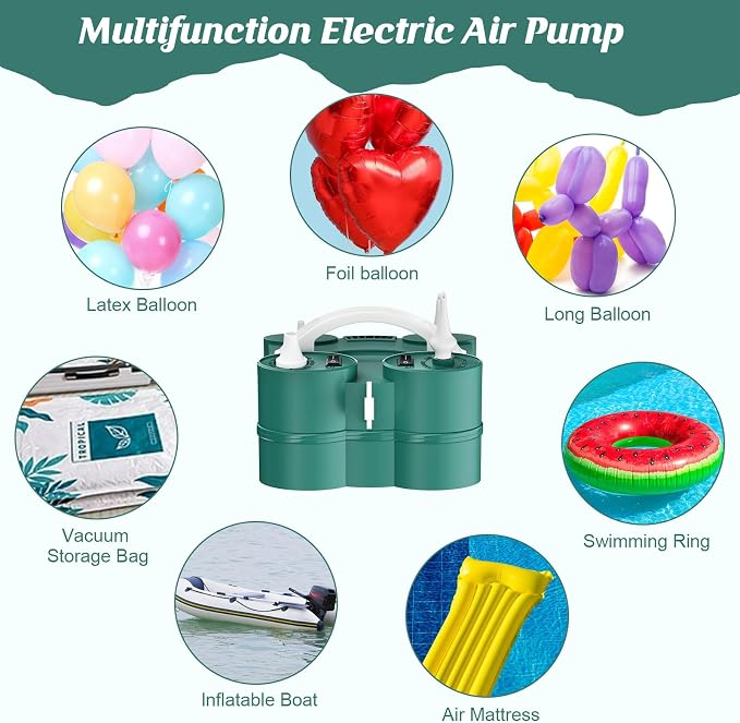 IDAODAN Electric Balloon Pump, Portable Electric Balloon Blower Machine - Image 2