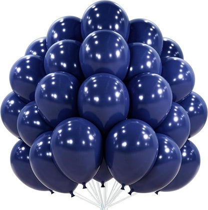 PartyWoo Navy Blue Balloons 101pcs Dark Blue Latex Helium Balloons 12 Inch | by PartyWoo