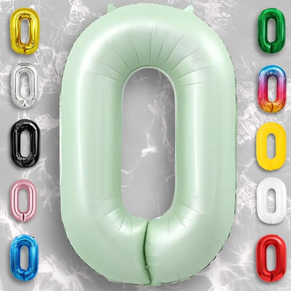Green Number Balloon 0 Mylar Foil Balloons 32 inch - Image 6