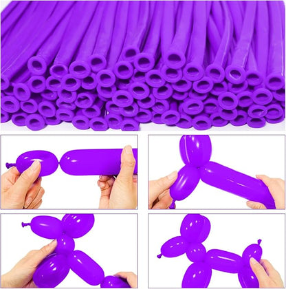 LXZFCRG 260 Balloons Purple Long Balloon - Image 3