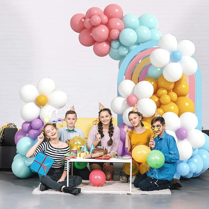 Balloon Garland Kit Blue Teal Dusty Pink, Different Sizes Balloons - Image 7
