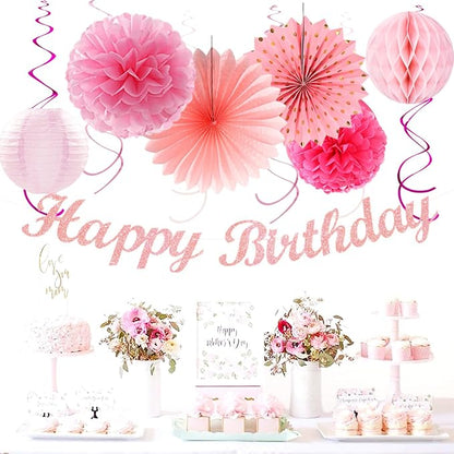 Light Hot Pink Birthday Party-Decorations - Image 5