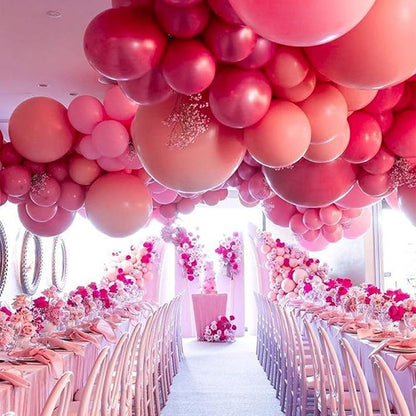 PartyWoo Hot Pink Balloons 4pcs Magenta Fuchsia Color 36 Inch | Balloons - Image 5
