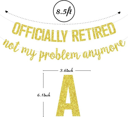 Officially Retired Banner, Happy Retirement, Goodbye Tension Hello Pension - Image 6