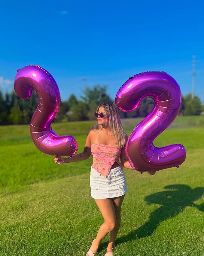 40 Inch Hot Pink Number 3 Balloon, 3rd Birthday Party Decorations | 40 Inch Hot - Image 7