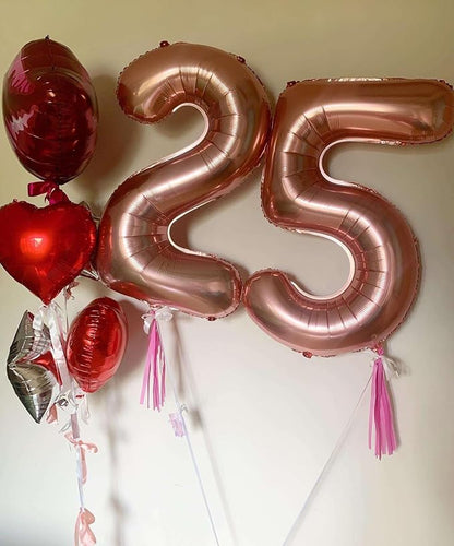 Rose Gold 23 Number Balloons, 40 Inch Giant Number 23 Balloons Foil Mylar - Image 6