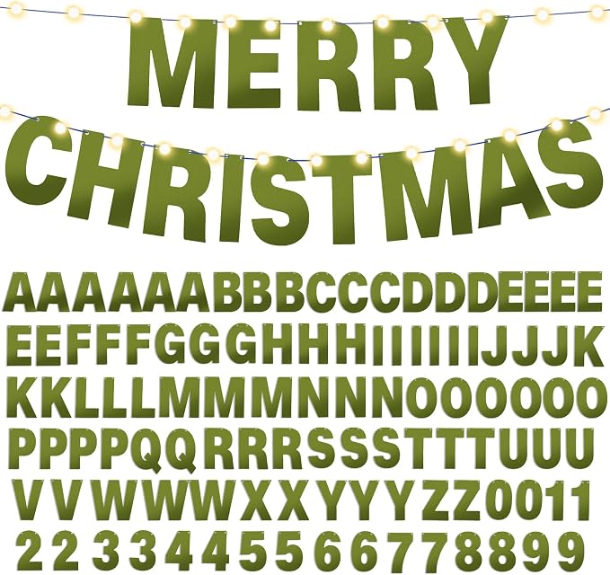 TaoBary 112 Pcs DIY Letter Kit Glitter Customizable Banner Letters Include 107 - Image 8