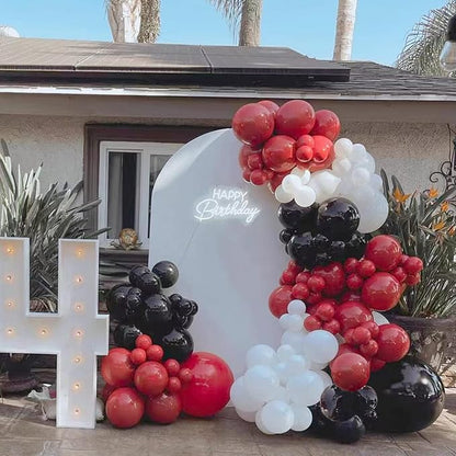 Red and Black Balloons, New Year, Graduation Decorations | 120pcs Red White and - Image 4