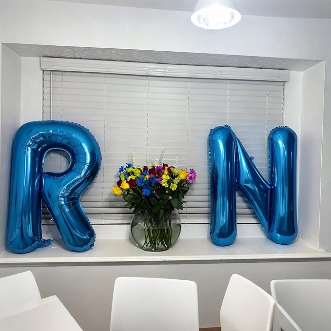 Letter Q Balloon 40 Inch Blue, Giant Alphabet Foil Balloon, Big Mylar Party - Image 4