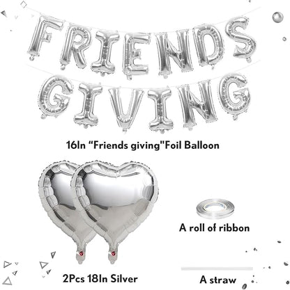 Jobkoo Friendsgiving Balloons Friends Giving Party Decorations 16 Inches Tall - Image 2