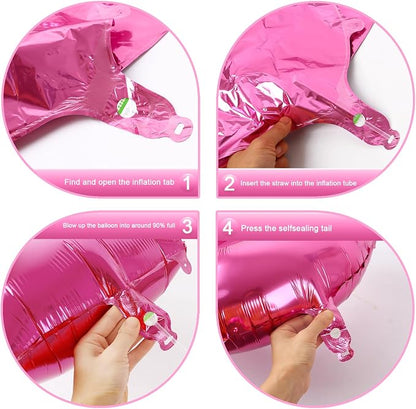 Pink Number 9 Balloon 40 inch, Balloon numbers party supplies, deco photo shoot - Image 3