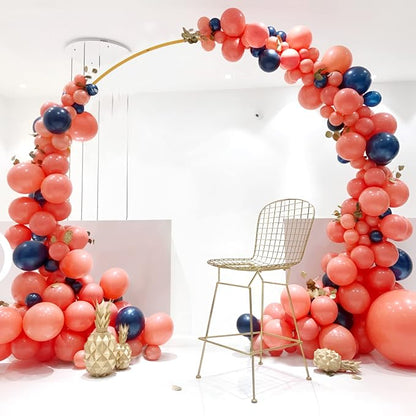 9.2 FT Large Circle Balloon Arch Stand Gold Metal Round Arch Backdrop Stand - Image 7