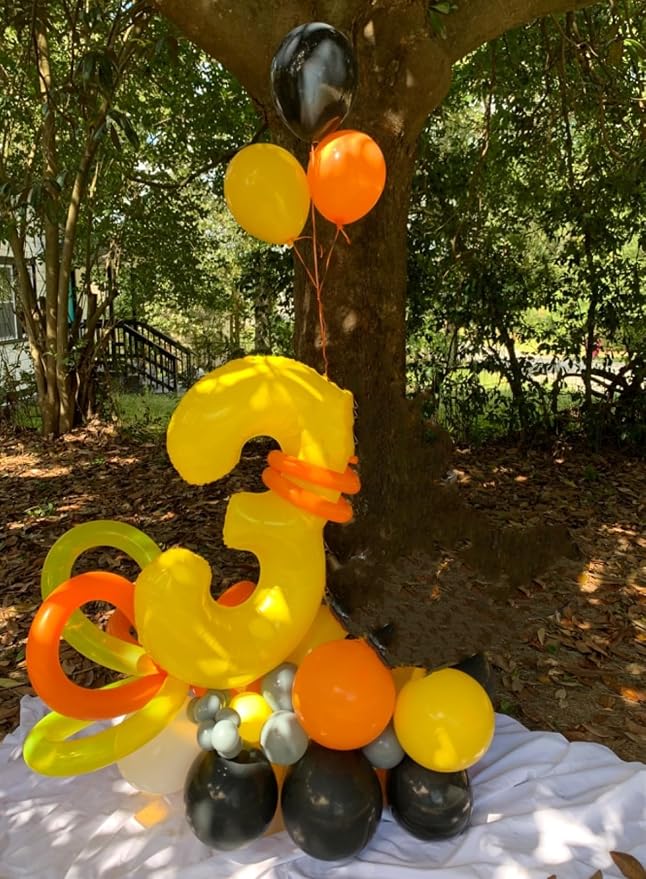 2 Balloon Numbers Birthday Decorations, 40In Yellow Balloons - Image 4