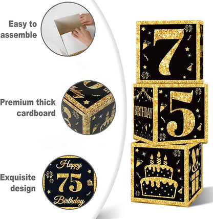 DataMoon 75th Birthday Decorations Boxes - Image 6