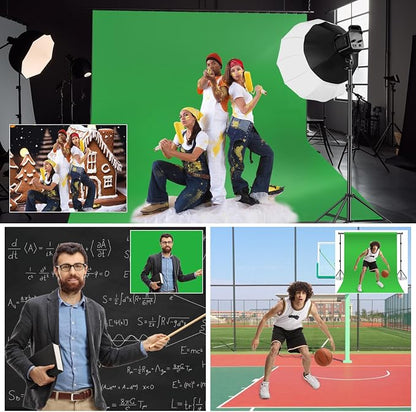 JINSUI Green Screen Backdrop, Large Background Fabric 10x20 ft | Thick - Image 2