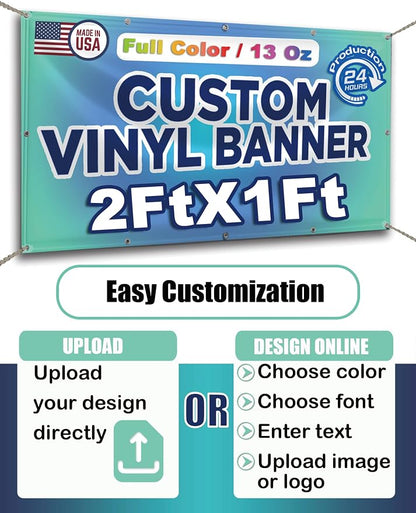 Custom Vinyl Banner | 2'X1' to 20'X10' | Personalized Signs - Image 5