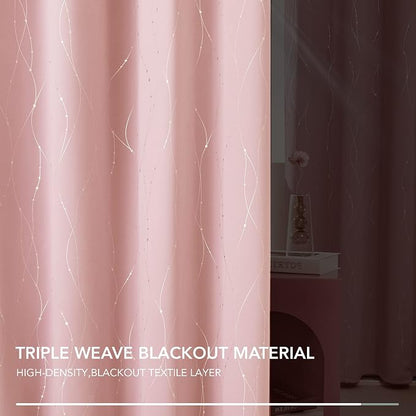 Deconovo Living Room Curtains 54 Inches Long, Thermal Insulated, Room Darkening - Image 5