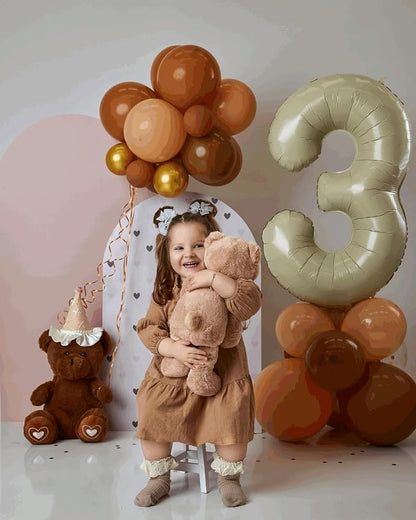 6 Balloon - Cream Birthday Number Balloons, 40 Inch Decorations Men Women | - Image 7
