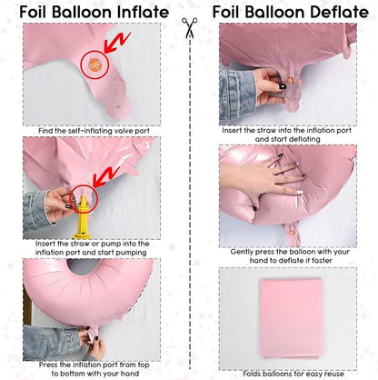19th Birthday Balloon for Girls, 40 Inch Pastel Pink Number 19 Foil Balloons - Image 9