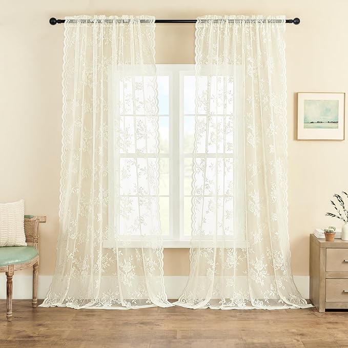 SEEKRIGHT Vintage Lace Curtains - Image 2