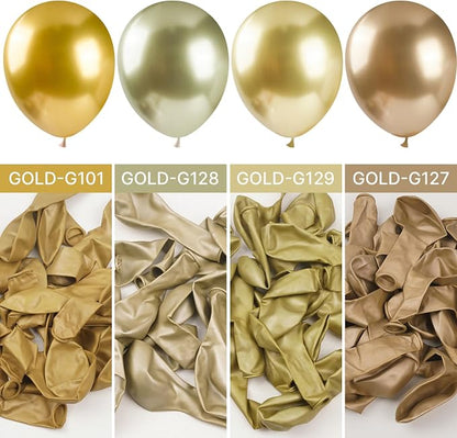 PartyWoo Gold Balloons 50pcs Gold Latex Helium Balloons 12 Inch | Birthday - Image 3