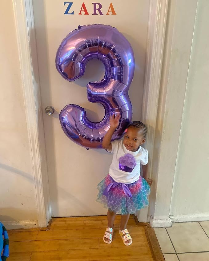 28 Balloon - Purple Birthday Number Balloons, 40 Inch Decorations Men Women | - Image 9