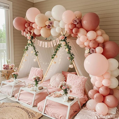 Dusty Pink Balloon Garland Arch Kit - Image 5