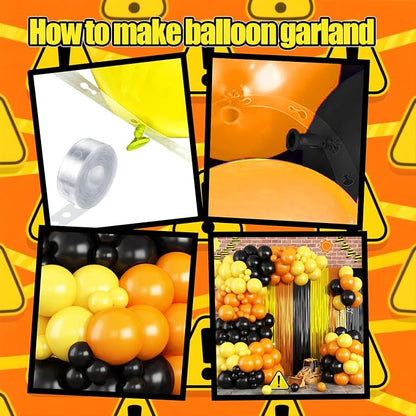 Construction Balloon Garland Arch Kit Birthday Party Decorations Supplies | - Image 3