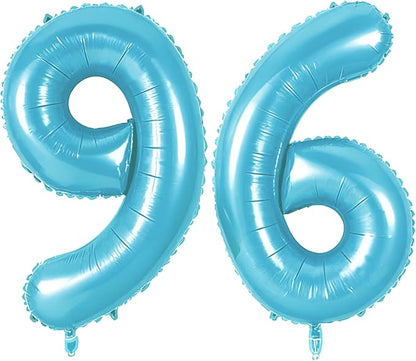 Number 96 Balloons for 96th Birthday Party Decorations, 0-100 Large No.96 by Joycard