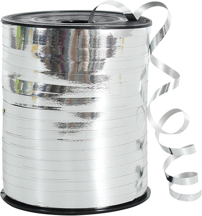 TONIFUL 500 Yards Shiny Silver Curling Ribbon Balloon String Gift Wrapping | by TONIFUL