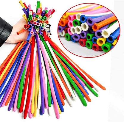 ASIYUHY 260 long balloons 100 Pack Twisting Animal Balloons Assorted Color - Image 2