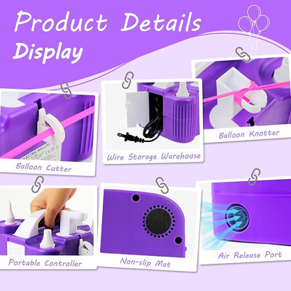 4-in-1 Balloon Pump Electric Balloon Pump Inflador De Globos Electrica Sports - Image 7