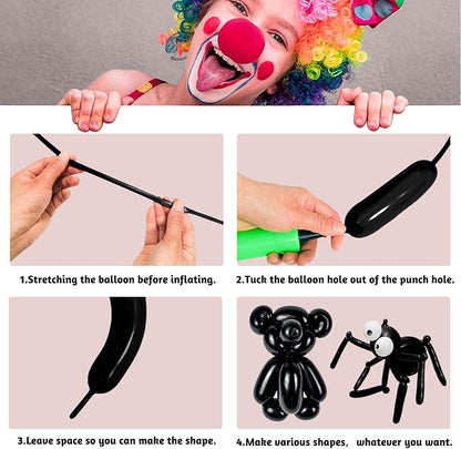 Black Long Balloons Premium 260 Twisting Balloons Animals Magic - Image 5