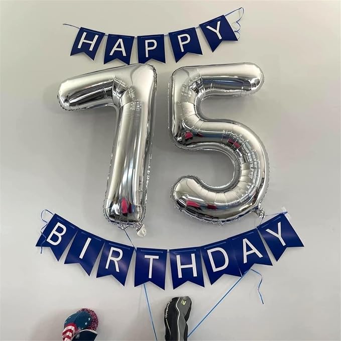 40 Inch Silver Large Numbers Balloons 5, Self Inflating Digit 5 Helium Balloons - Image 4