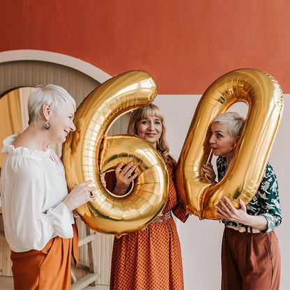 40 Inch Gold Number 5 Foil Balloon - Image 9