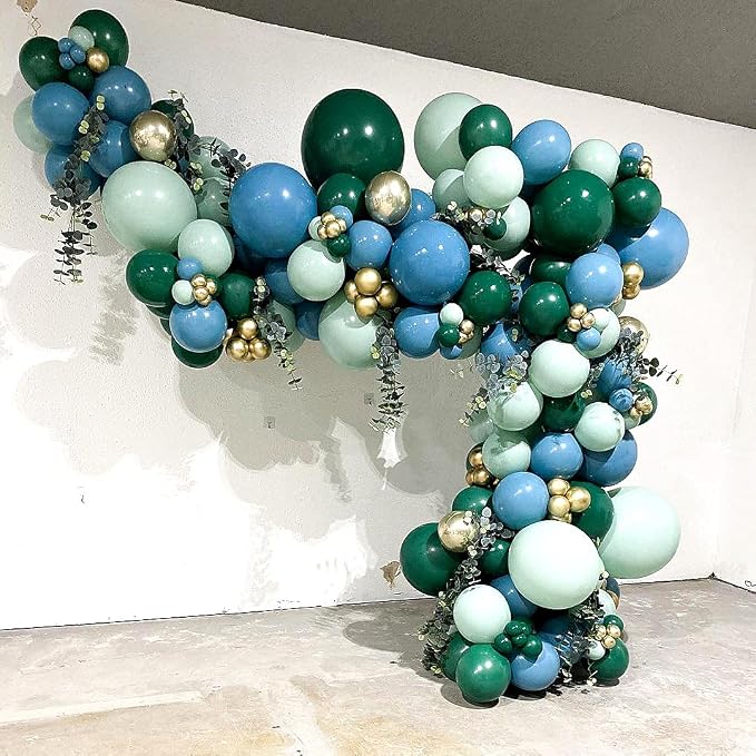 KBZVNAF Dark Green Latex Party Balloons - Image 4