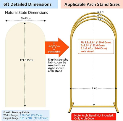 Hemmotop Stretchy Arch Backdrop Cover, 2 Sided, Perfect 360° Decor, - Image 3