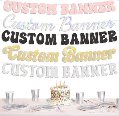 xo, Fetti Custom Banner Choose Your Font + Color | Personalized Decor | by xoFetti